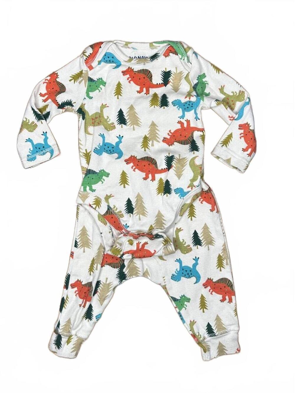 Old Navy Baby Dinosaur Print Long Sleeve Sleeper 0-3 Months